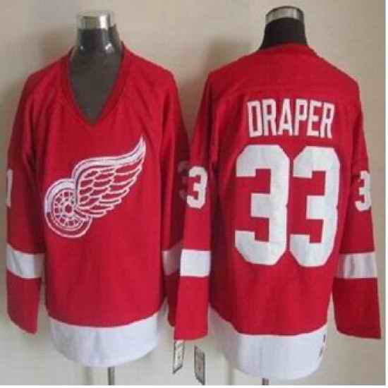Detroit Red Wings #33 Kris Draper Red CCM Throwback Stitched NHL Jersey